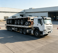 Semi-remorque à plateau surbaissé à châssis renforcé, capacité de charge lourde, adaptée au transport dans la construction minière en Afrique