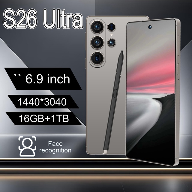 High Configuration 16GB+1TB 6800mAh 48MP+108MP S26 Ultra 2026 | Economic Price 5G AMOLED Android 15 French CDMA LTE