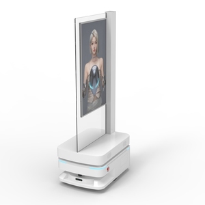 Kiosque publicitaire numérique interactif sur pied de 43 pouces avec écran LED double face pour ascenseur intérieur autonome, robot tactile et SDK pour magasin de détail - Product Image 1
