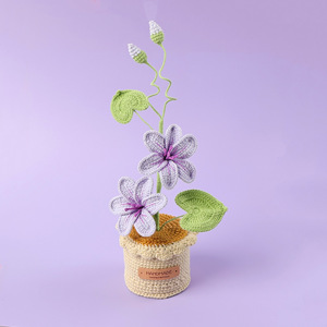 2025 Crochet Tung Huile Fleur En Pot Plante Clématite <span class=keywords><strong>Chiffonnier</strong></span> Fleur Crochet En Pot Fleur Maison Voiture Décoration Fête Des Mères Cadeau - Product Image 1