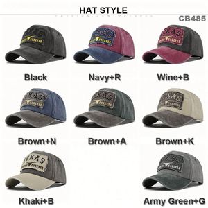 Gorras de Béisbol Estilo Americano Personalizadas de Fábrica, Gorra de Béisbol Vintage Lavada con Parches Bordados - Product Image 2