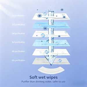 Lingettes humides jetables non tissées de haute qualité, écologiques, pour le nettoyage domestique, 80 lingettes, vente en gros OEM - Product Image 4