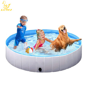 Piscine pliable en PVC pour animaux de compagnie 160x30cm pour chiens, bain rafraîchissant en extérieur - Product Image 2