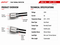 Sakelar Termostat Bimetal 17AM Auto Reset 5A/220V, Pengontrol Suhu, Pelindung Termal untuk Peralatan Pemanas Transformator