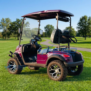 Nouvelle Voiturette de Golf Club Car 2 Places Rouge Vin de Haute Qualité 2026, Finition Peinte 3K, Garantie 1 An, pour la Chasse / Voiture Touristique - Product Image 1