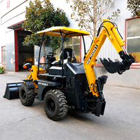 Traktor Backhoe Loader 4x4 EPA 4 Wheel Drive Baru, Traktor Backhoe Loader 4x4 untuk Dijual
