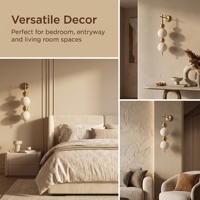 Applique Murale LED de Luxe en Albâtre Style Européen, Design Personnalisé, Intensité Réglable, Garantie 3 Ans, Vente en Gros Usine, pour Entrée de Villa et Hall d'Entrée
