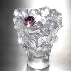 Vĩnh Cửu Rose điêu khắc liuli pha lê Handmade Lost-Wax đúc lãng mạn trang trí nội thất sang trọng Valentine Quà Tặng - Product Image 5