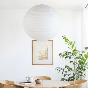 Nordic Japanese <strong>Rice</strong> Paper Pendant Lamp Wabi-Sabi Unique Ceiling <strong>Light</strong> for Indoor Modern Simple Oval AC Chandelier - Product Image 2