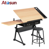 Table à dessin d'architecte en bois, table de dessin pour l'école, l'artiste, la salle de classe, ensemble de table à dessin pour les étudiants en ingénierie