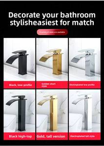 Robinet de lavabo de salle de bain monocommande en acier inoxydable noir poli pour vente en gros - Product Image 2