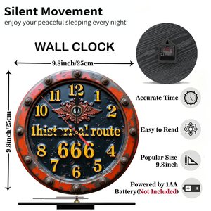 Round Wooden <b>Wall</b> <b>Clock</b> 25cm Contemporary Minimal Quiet Office Living Room Decor - Product Image 6