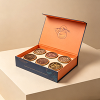 Boîte d'emballage rigide en carton personnalisée de luxe à double tiroir pour thé, café et grains, de qualité alimentaire, avec impression en relief
