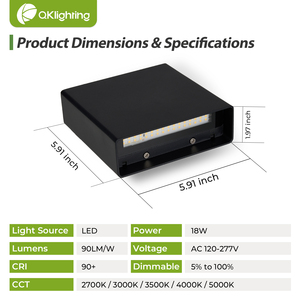 Lámpara <span class=keywords><strong>de</strong></span> Pared Exterior Negra con Iluminación <span class=keywords><strong>de</strong></span> 2 Lados, Certificación ETL FCC, Lámpara <span class=keywords><strong>de</strong></span> Pared Exterior <span class=keywords><strong>de</strong></span> Aluminio, Linterna <span class=keywords><strong>para</strong></span> Garaje, Lámpara <span class=keywords><strong>para</strong></span> <span class=keywords><strong>Casa</strong></span> - Product Image 4