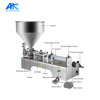 Machine de Remplissage Horizontale Manuelle Semi-Automatique pour Bouteilles, Crèmes, Confitures, Savons Liquides et Shampooings Gels