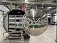 Huchuan industriële vriesdroogmachine voor voedselverwerking, grote capaciteit, SUS304 roestvrij staal, PLC-gestuurd, gasverwarming