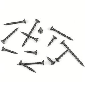 Vis <span class=keywords><strong>à</strong></span> cloison sèche en phosphate noir, tête fraisée, empreinte Phillips, filetage grossier, fixations pour plaques de plâtre, plusieurs tailles, acier au carbone - Product Image 3