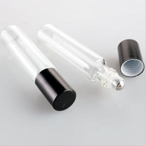 Flacon Roll-on en Verre Ambré Transparent Rechargeable pour Huiles Essentielles, Élégant, 5ml 10ml, avec Impression Sérigraphique - Product Image 4