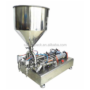 Pompe à piston double tête pour miel, sauce, pâte, <span class=keywords><strong>nouveauté</strong></span>, garantie 1 an, machine de remplissage avec bas prix - Product Image 1