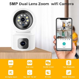 Cámara de Vigilancia WiFi <span class=keywords><strong>V380</strong></span> <span class=keywords><strong>Pro</strong></span> 4MP, Mini Cámara Interior de Doble Lente, Visión Nocturna a Todo Color, Alarma con Notificación Push, Cámara CCTV para el Hogar - Product Image 4
