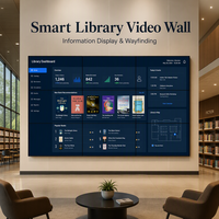 Mur vidéo intelligent HAUMR pour bibliothèques, affichage numérique intérieur, affichage publicitaire pour les bibliothèques scolaires et les salles de lecture