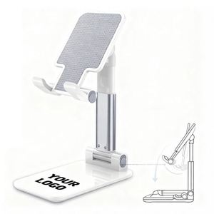 Support de bureau/téléphone/tablette pliable anti-vibration avec logo personnalisé, cadeau promotionnel, support de téléphone portable réglable - Product Image 1