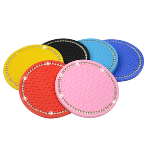 Tappetini da viaggio in Silicone rotondi con Glitter e diamanti e sottobicchiere - Product Image 1