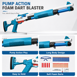 Vente en gros : Lanceur de fléchettes en mousse à action par pompe, style XM1014, avec éjection de douilles, pour enfants, jeu de cible en extérieur - Product Image 2