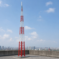Tour d'antenne télescopique push-up pour l'extension du signal radioamateur et Wi-Fi, mât télescopique portable en acier avec trépied
