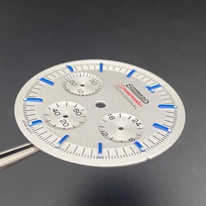 Cadran de montre Mod 32,6 mm, cadran blanc sable, luminescence verte, compatible avec le mouvement VK63 - Product Image 2