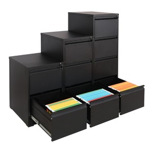Archivador de acero con barra de bloqueo, <span class=keywords><strong>para</strong></span> colgar <span class=keywords><strong>carpetas</strong></span> A4, almacenamiento vertical, de 2 a 4 cajones - Product Image 6