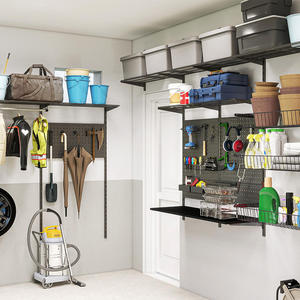 Multifunctional Steel Slotted Wall Panel Garage Storage <b>Tool</b> Organizer <b>Square</b> Hole Pegboard Wall Mounted Storage - Product Image 3