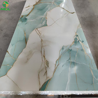 Panneaux PVC sur mesure, faciles à installer, effet marbre UV, décoration intérieure moderne pour salle de bain, revêtement mural de luxe