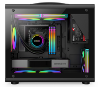 Tempered Glass Cabinet Pc Case M-atx Gaming Case Tempered Glass Front Usb Ports Pc case for Gaming