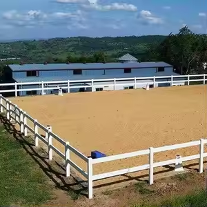 Clôture de ranch pour chevaux en vinyle blanc bon marché, durable, décorative, en PVC, écologique, facile à installer, faible coût - Product Image 3