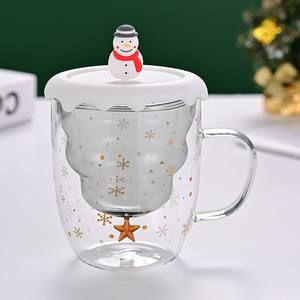 Tasses à café modernes en gros en forme de sapin de Noël avec couvercle à paille, double paroi isolée, compatibles lave-vaisselle et micro-ondes – Les meilleurs cadeaux pour adultes - Product Image 4