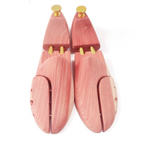 Calzadores de madera de cedro de alta calidad con doble tubo, personalizados para hombre, de marca, usables.