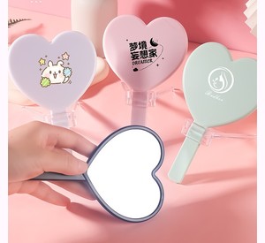Zonyin Wholesale Customized Logo Single-Sided Portable Handheld Makeup <strong>Mirror</strong> <strong>Plastic</strong> Heart-Shaped Cosmetic <strong>Mirror</strong> Personalized - Product Image 6
