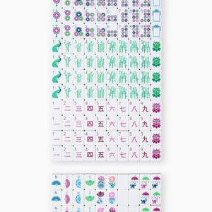 Tuiles de Mahjong Américaines Violettes Modèle 002 – Coffret Cadeau Domestique Haut de Gamme en Cristal Gravé à la Main pour Usage Intérieur - Product Image 5