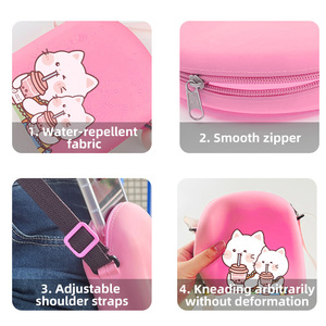 Personalizado lindo dibujos animados mochila Bolsos Bolso de mano de lujo de moda Mini silicona bandolera para mujeres señoras niños - Product Image 2
