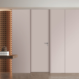 Puerta Secreta Oculta Invisible para Habitación <span class=keywords><strong>de</strong></span> Hotel MATAI, Moderna, Resistente, con Bisagras Ocultas, Apertura por Empuje, Marco Estrecho, Impermeable - Product Image 2