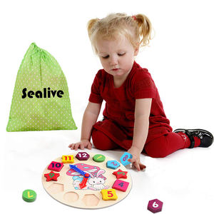 अनुकूलन शैक्षिक लकड़ी डिजिटल घड़ी शैक्षिक सेट multifunctional अलार्म घड़ी बचपन खिलौने - Product Image 2