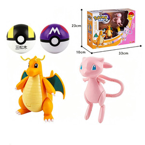 Juguete <span class=keywords><strong>2</strong></span> en 1, Figura de Personaje de Anime de Dibujos Animados en ABS, Paquete Doble de Muñecas Transformables con Bolas de Plástico de Almacenamiento a Juego, Caja Sorpresa para Niños - Product Image 3