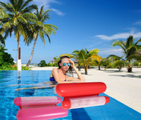 Hamac d'eau gonflable pour adultes isolé pliant Flotteurs de piscine ultra légers