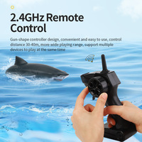 Nouveaux designs 2-en-1 : Bateau télécommandé RC sous-marin requin de course électrique, étanche, haute vitesse, longue autonomie, jouet de simulation