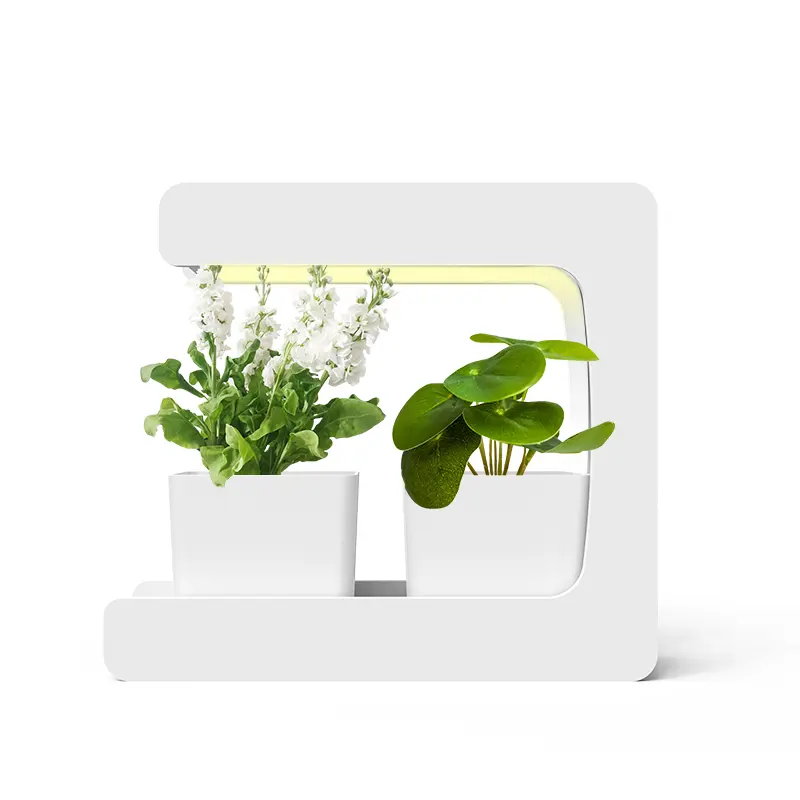 Home Garden Kitchen Garden Flower Pots Indoor Hydroponic Garden PVC Easy Assembly LED Grow Light Minigarden