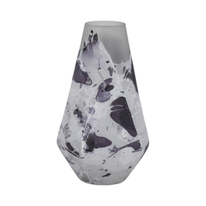 Vaso in vetro dal design astratto con finitura satinata per decorazioni del soggiorno e composizioni floreali - Product Image 1