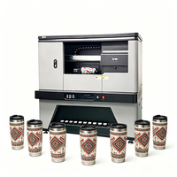 Nouvelle imprimante UV cylindrique Hanhuang avec têtes Ricoh Gen6, haute vitesse et précision pour tasses, verre, céramique, plastique et bouteilles d'eau