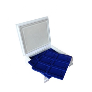 Custom Design Fancy Shape Russia Market Luxury White <strong>Lacquer</strong> Finish Wooden Coin Storage <strong>Box</strong> - Product Image 1