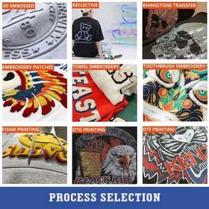 Sweat à capuche en coton surdimensionné avec impression en relief Logo personnalisé de haute qualité Sweats à capuche organiques bouffants pour hommes et femmes - Product Image 6